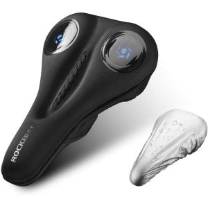 Subzonal-Couvre Selle Vtt Housse Coussin Selle De V&eacute;lo En Gel Couvre De Si&egrave;ge Silicone Pour V&eacute;lo De Route Electrique Vtt Avec Housse De Pluie Anti Poussi&egrave;re Homme Femme Noir Rouge Bleu - Neuf