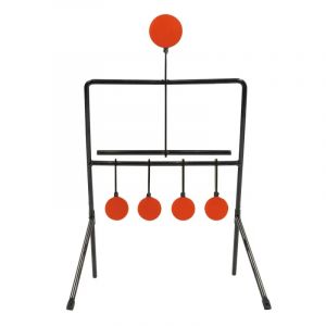 Cible De Tir Basculante, 5 Cibles Orange &Oslash;3,8cm Et 5cm 25x40cm - Neuf