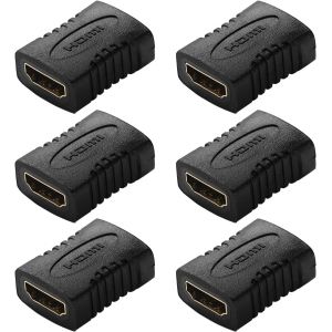 6 Pi&egrave;ces Coupleur HDMI, Adaptateur HDMI Femelle vers Femelle, Couplage HDMI Adaptateur Connecteur, Compatible avec 4K Ultra HD UHD 3D Full HD 1080p HDR - Neuf