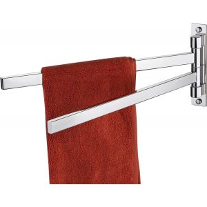 Eryi-Porte-Serviettes Pivotant Pivotant À 2 Bras Pour Salle De Bain, Cuisine, Toilettes, Fixation Murale En Acier Inoxydable Chromé B5007ch-A2 - Neuf