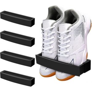 (Noir-4) Réglable Murale Chaussures En Rack, Le Plastique De La Chaussure De Stockage De L'organisateur, Le Camping De Stockage, Sur La Porte De La Chaussure De Cintres, Pack - Neuf