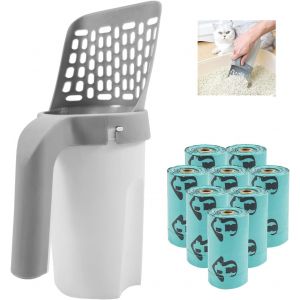 Pelle &Agrave; Liti&egrave;re Pour Chat Avec Sacs &Agrave; Liti&egrave;re Pour Chat,Portable De Gande Capacit&eacute; Pelle Liti&egrave;re Pour Chat,Poign&eacute;e Confortable Durable Pelle &Agrave; Caca Domestique Pour Chat - Neuf