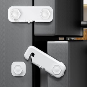 Sécurité Placard Enfant 6 Pièces,Bloc Porte Sécurité Bébé,Bloque Tiroir,Placards,Loquets Et Frigo,Protection Bébé Maison,Convient Pour Les Meubles De Cuisine,Sécurité Domestique Durable - Neuf