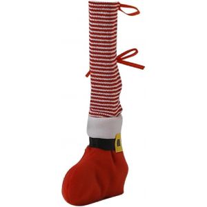 4-chambre (ray&eacute;) Couvre-pieds de chaise de cuisine de No&euml;l, Couvre-pieds de chaise de No&euml;l Couvre-pieds de la chaise de salle &agrave; manger de No&euml;l Couvrir des pieds de chaise de No&euml;l Couvre-pieds de la - Neuf