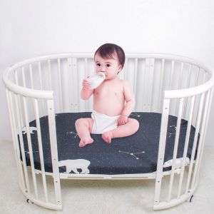 Drap-Housse En Coton Doux Pour Lit De Bebe, 70 X 130 Cm, Pour Berceau, Literie Pour Nouveau-Ne (Etoiles Et Ours) - Neuf