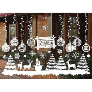 Autocollant de décalcomanie de fenêtre de Noël électrostatique No Trace Window - Neuf