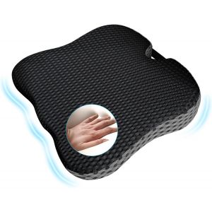 Coussin De Si&egrave;ge De Voiture En Mousse &Agrave; M&eacute;moire De Forme Doux Et Respirant Pour Voiture,Fauteuil Roulant,Maison,Bureau,Jeux (Gris Fonc&eacute;) - Neuf