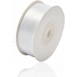 Ruban De Satin Blanc 3 Mm X 91 M - Pour Décoration De Cadeau De Mariage, De Baptême Et D'anniversaire - Neuf