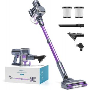 Aspirateur sans Fil avec Une Puissance d'aspiration de 25 000 Pa, autonomie jusqu'&agrave; 50 Minutes, aspirateur autoportant avec Batterie Amovible pour sols durs, Poils d'animaux et Tapis. - Neuf