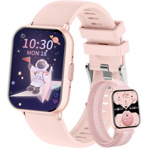 JGD-Montre Connect&eacute;e Enfant Gar&ccedil;ons Filles - 1,83"" Fitness Podometre Fr&eacute;quence Cardiaque Sommeil 100+ Sports Calories Reveil Jeux &Eacute;tanche - Montre Connect&eacute;e Ado Cadeau - Neuf