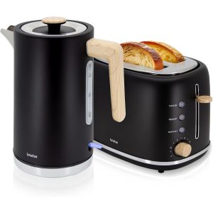 NouvelHorizonstore-Nordic Ensemble Grille Pain 2 Fentes Tranches Larges, 6 Niveaux de Dorage + Bouilloire &Eacute;lectrique 1,7 L sans Fil, 2200 W, sans BPA, Pack Petit D&eacute;jeuner &Eacute;lectrom&eacute;nager, Design Nordi - Neuf