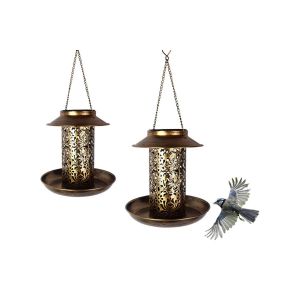 Mangeoire Solaire Pour Oiseaux Avec Design De Lanterne Pour Jardin Et Usage Ext&eacute;rieur - Neuf