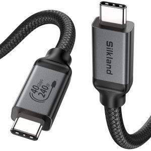 Usb4 Pour C&acirc;ble Thunderbolt 4 3M, 40Gbps Donn&eacute;es, 8K@60Hz, 240W48V/5A Pd3.1 Usb-C Vers Usb-C Pour Iphone 16/15 Pro Max, Macbook, Ipad Pro, Imac, Dock, Ssd, Display, Egpu - Neuf