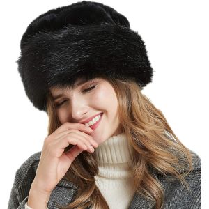 Ulteronixshop-Chapka Fausse Fourrure L&eacute;opard Russe Femmes Glamorous Toque Hiver - Neuf