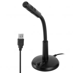 HJLIAN Mini microphone a condensateur USB reglable pour bureau, pour reseaux, chat, chant, jeux - Neuf