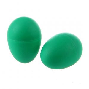2 oeuf vert en plastique Maraca hochets Shaker Percussion Kid jouet musical - Neuf