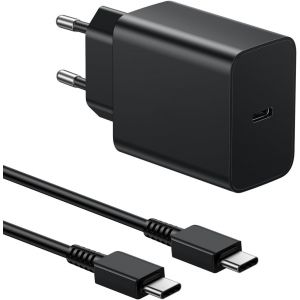 Chargeur Samsung Charge Rapide, Chargeur Usb C 45W Et 2M C&acirc;ble Prise Type C Compatible Avec Samsung Galaxy S23/S24/S22/S21 Ultra/S20/S20+/Note 20/10/9/8/A73/A53/A52, Mural Alimentation Secteu - Neuf