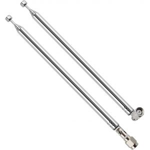 2 Pi&egrave;ces 75cm 7 Sections Antenne T&eacute;lescopique, Antenne T&eacute;lescopique Portable FM, Antennes Radio FM T&eacute;lescopiques Portables, avec Connecteur M&acirc;le SMA, pour TV Dab AM/FM R&eacute;ception St&eacute;r&eacute;o - Neuf