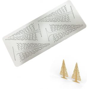 Ayuhr-Tapis En Dentelle Pour Sapin De Noël, Flocon De Neige, Élan, Bois De Cerf - Moule À Sucre Pour Décoration De Gâteaux - Outil De Décoration De Gâteau - Moule À Chocolat (Motif De Noël - 25,8 X 1 - Neuf