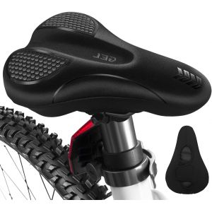 Kal-Housse De Selle De Vélo, Silicone Coussin De Selle De Vélo En Gel Et Confortable Pour Vtt De Montagne, Vélo De Route, Pour Hommes Et Femmes(Noir) - Neuf