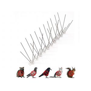 Pics anti-oiseaux en acier inoxydable pour toits et balcons - Lot de 12 - Neuf