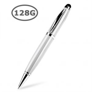 Cle USB multifonction 3 en 1 avec stylet pour ecran tactile, argent 128 Go - Neuf