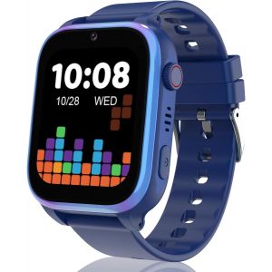 Montre Connect&eacute;e Enfant GPS, Montre Intelligente Enfant 4G, Appel, SOS, Chat Vid&eacute;o, R&eacute;veil, Calendrier, Mode Classe, Calculatrice, IP68 Montre GPS Enfants Cadeau d'anniversaire de No&euml;l de 4 &agrave; 15 ans - Neuf