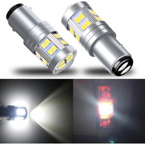 Fchhk-1157 P21/5w Bay15d Led Ampoule 12v 24v Feu De Stop, 6w Lumière Blanc 6000k, Pour Moto, Rv, Auto Voiture, Feux De Jours, Etc. (Lot De 2). - Neuf