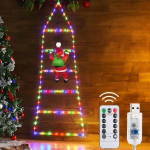 Jgd-&Eacute;clairage De No&euml;l Ext&eacute;rieur - 1,7 M - Avec T&eacute;l&eacute;commande - Guirlande Lumineuse D'ext&eacute;rieur - &Eacute;clairage De No&euml;l Pour Fen&ecirc;tre - D&eacute;coration De No&euml;l Pour L'ext&eacute;rieur - &Eacute;chelle Multicolore - D&eacute;coration - Neuf