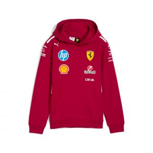 Puma Hoodie Team Scuderia Ferrari Hp 2025 Enfant Et Adolescent, V&ecirc;tements, Dark Cherry, 7-8y - Neuf