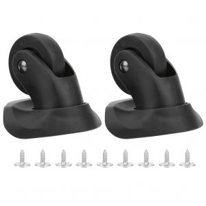 1 Paire De Valises De Voyage A Roulettes Silencieuses Pour L'exterieur, Boite A Bagages Avec Barre De Traction, Accessoire Noir - Neuf