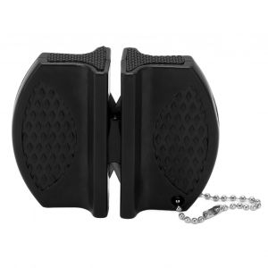 Mini Aiguiseur De Couteaux Portable, Aiguiseur De Couteaux De Poche Multifonctionnel Double Face Pour Usage Exterieur, Noir - Neuf