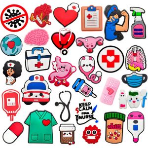 Kalanka-30pcs Pins Pour Crocs Infirmiere Pour Infirmière Médecine, Infirmiere Accessoires - Neuf