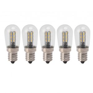 5pcs E12 Led Ampoule Haute Luminosité 120v Lampe De Réfrigérateur Ampoule Avec 24pcs Perle Pour Réfrigérateur Lumière Chaude - Neuf