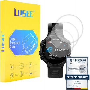 Pack Of 3 Tempered Glass Screen Protectors For Garmin Forerunner 735xt / Forerunner 735 [9h Hard] [Hd Clear] [Anti-Scratch] [Anti Fingerprint] 2.5d Screen Protector Film - Neuf