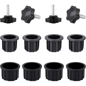 Accessoires pour parasol (noir), 12 pi&egrave;ces de support de parasol avec fil de serrage, bouton noir, accessoires pour support de parasol pour table de patio, balcon, terrasse, jardin - Neuf