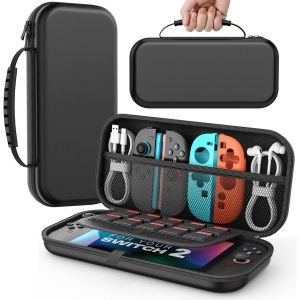 &Eacute;tui pour Nintendo Switch 2 (2025), Housse Rigide de Protection avec 10 Cartouches de Jeux, Pochette de Transport Bo&icirc;tier f&uuml;r Switch 2 2025 et Accessoires, Noir - Neuf