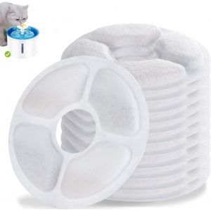 Lot De 12 Fde Rechange Pour Filtre Fontaine Eau Chat,Filtres De Rechange Avec Charbon Actif Et R&eacute;sine &Eacute;changeuse D'ions - Neuf