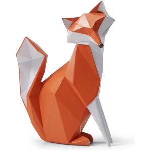 Statue de renard Amoy-Art, décoration, figurine animale, sculpture animale, intérieur moderne, salon, arts, cadeau, résine, 20 cm de hauteur - Neuf