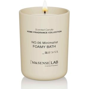 Natural Soy Wax Candle|Foamy Bath|250g|Minimalist Scented Candle For Relaxation,Gifts,Home Decor|Bedroom,Office,Small Holidays - Neuf