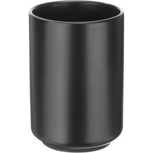 Eryi-Tasses À Thé Japonaises En Céramique - 240 Ml - Couleur Unie - Sans Poignée - Tasse Cylindrique En Céramique Émaillée Mate Pour Matcha, Thé, Vin, Thé Noir, Café, Boissons - Noir - Neuf