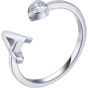 Kahfl-Bague Femme Initial Avec Lettre Alphabet A En Argent Fin 925 Et Oxyde De Zircon Serti Diy Les Lettres - Neuf
