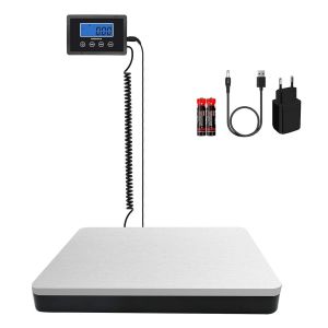 Balance Colis Num&eacute;rique de 200kg/10g,Balance Postale en acier Inoxydable avec Fonction Hold/Tare,Balance Professionnelle avec &eacute;cran LCD pour Industrielle,Entreprises,Bagages,Bureau,Voyage - Neuf