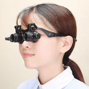 Loupe De Bijoutier À Double ?Il Led Pour La Réparation De Montres | Grossissements 2,5x, 4x, 6x, 8x, 10x, 15x, 20x Et 25x - Neuf