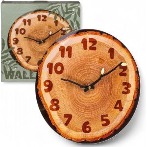 ChenQuanSarl-Horloge Murale - Horloge &Agrave; Quartz Ronde Avec Cadran Design Amusant - Affichage Analogique De L'Heure - Fonctionne Avec Piles - Horloge D&eacute;corative Moderne Pour Salon, Cuisine Et Bureau (D - Neuf