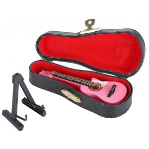 Mini Guitare Mod&egrave;le 10cm Maison D&eacute;coratif Instrument de Musique Ornement Cadeau Enfants Jouet - Neuf