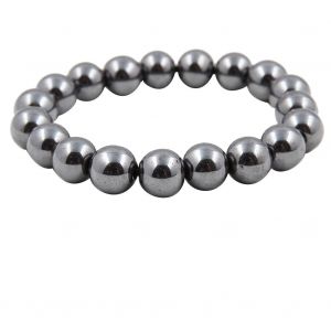 Bracelet En Hematite Simple Et Tendance Pour Femme, Chaine Elegante Et Decorative (Magnetique 10 Mm) - Neuf