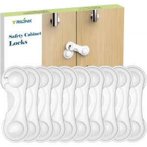 Kalanka-Securite Placard Enfant 10 Pièces, Bloque Porte Bébé, Sécurité Placard Bébé, Protection Bebe Pour Porte Placard Fenêtre Réfrigérateur Tiroir, Adhésif Fort Sans Perçage, Durable Pour Meubles C - Neuf