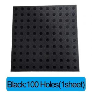 100/500x Bloc D'éponge Hydroponique Sans Sol Éponges De Semis Hydroponique Pot De Pépinière Culture Légumes Carré Bloc D'éponge De Semis.Black-100holes - Neuf