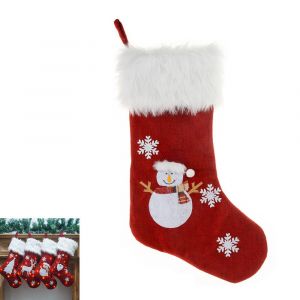 Chaussette de No&euml;l lumineuse pour sapin et d&eacute;coration int&eacute;rieure - Motif bonhomme de neige - Neuf